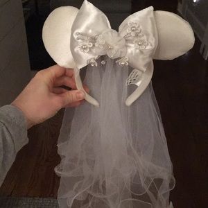 Bridal Minnie Ears - worn once